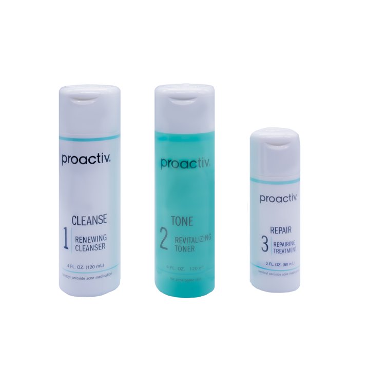 Proactiv 3 Step Acne Treatment System (60 day) Cleanser, Toner and Repairt
