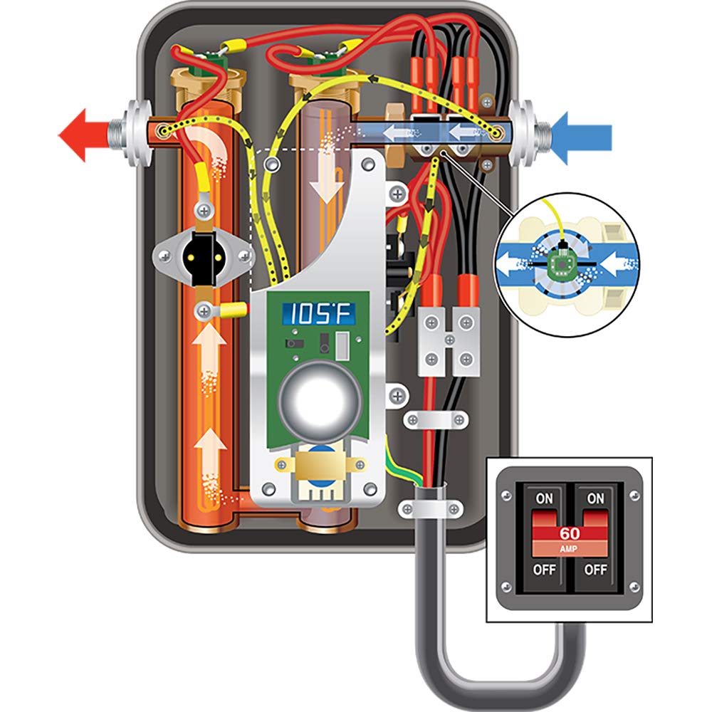 ECO 11 Electric Tankless Water Heater, 13KW at 240 Volts