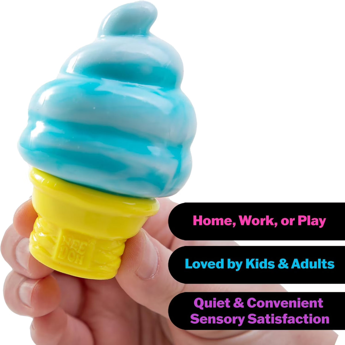 Schylling Needoh Nice Cream Cone - Sensory Squeeze Toy - Colors May Vary