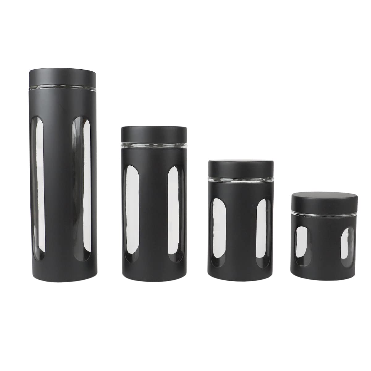 Retro Kitchen Canisters, Black