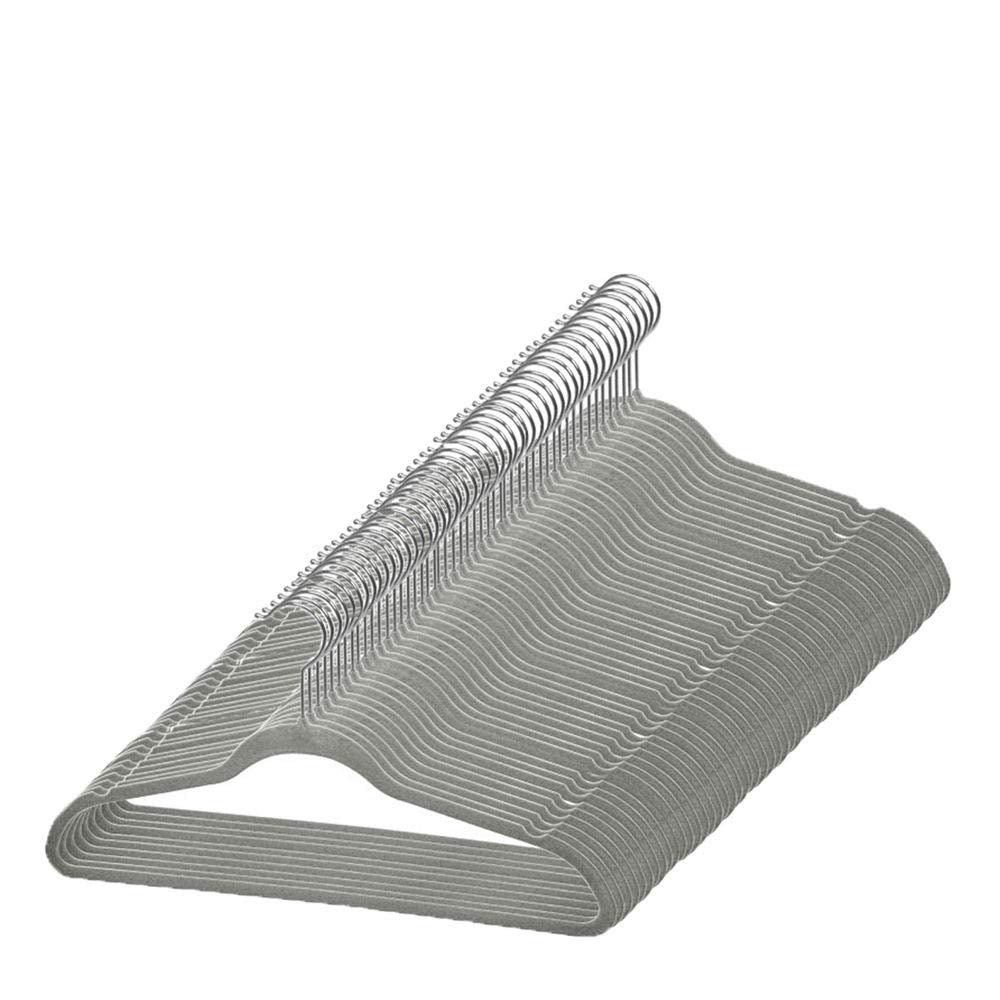 Flocked Suit Hanger, Gray - 25 Pack