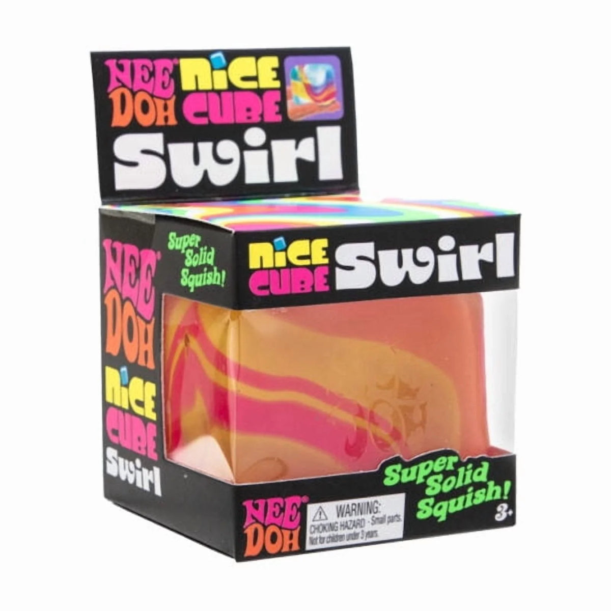 NeeDoh Swirl Nice Cube, Satisfying Square Shaped Sensory Toy, Colors May Vary, Children Ages 3+