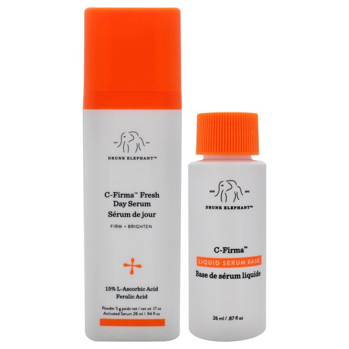 Drunk Elephant C-Firma Fresh Day Serum , 2 Pc 1.11oz Day Serum, 0.87oz Liquid Serum Base