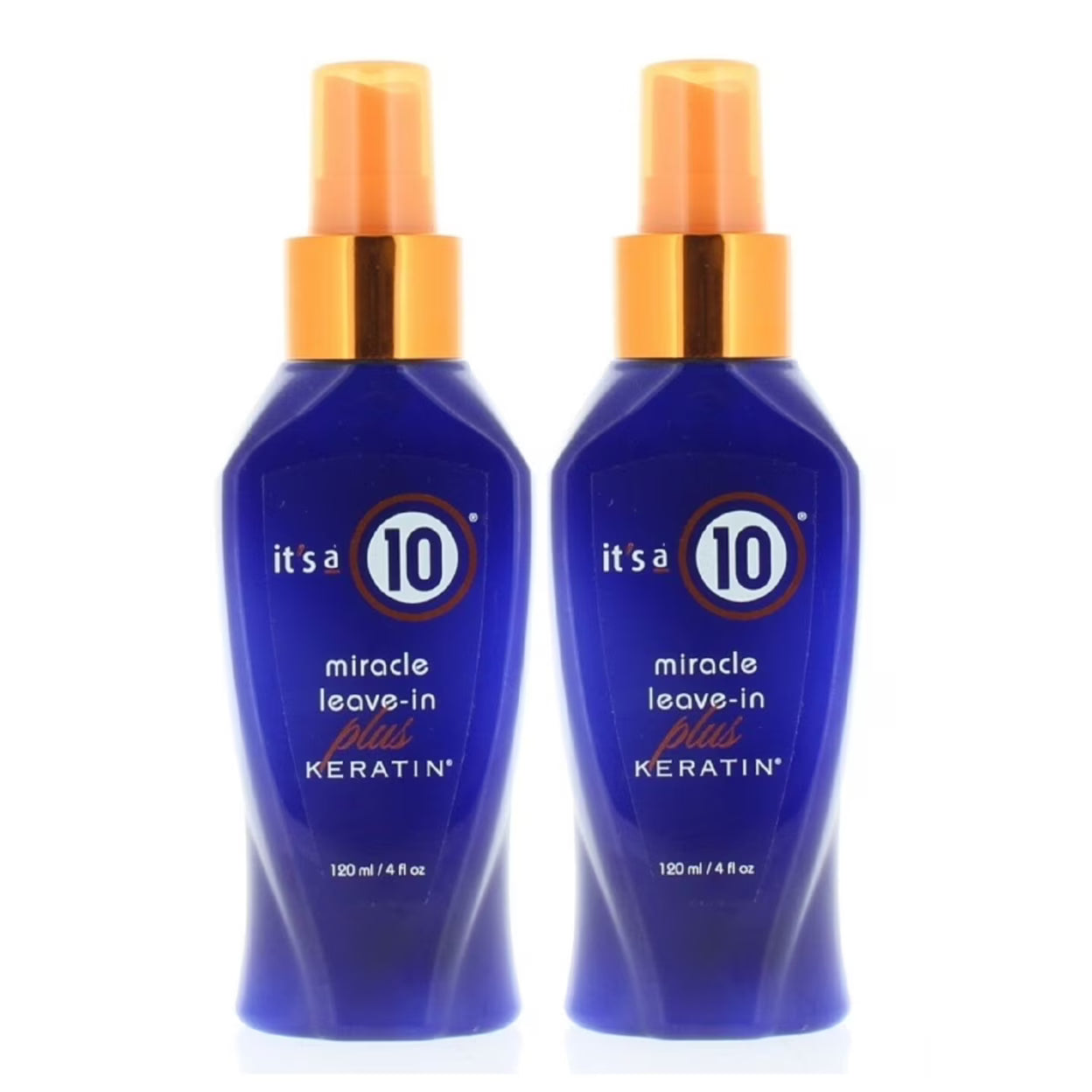 Its A 10 Miracle Leave-In Plus Keratin 4oz 2 Pack Hair and Conditioner