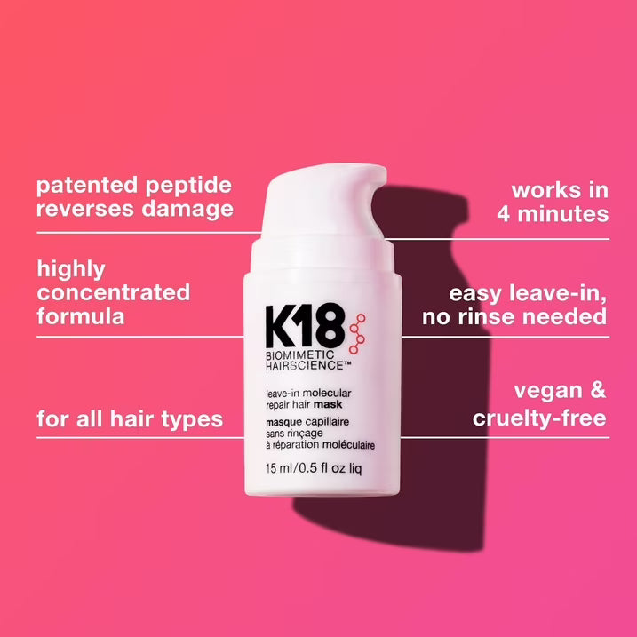 K18 Leave-In Molecular Repair Hair Mask 0.5 oz