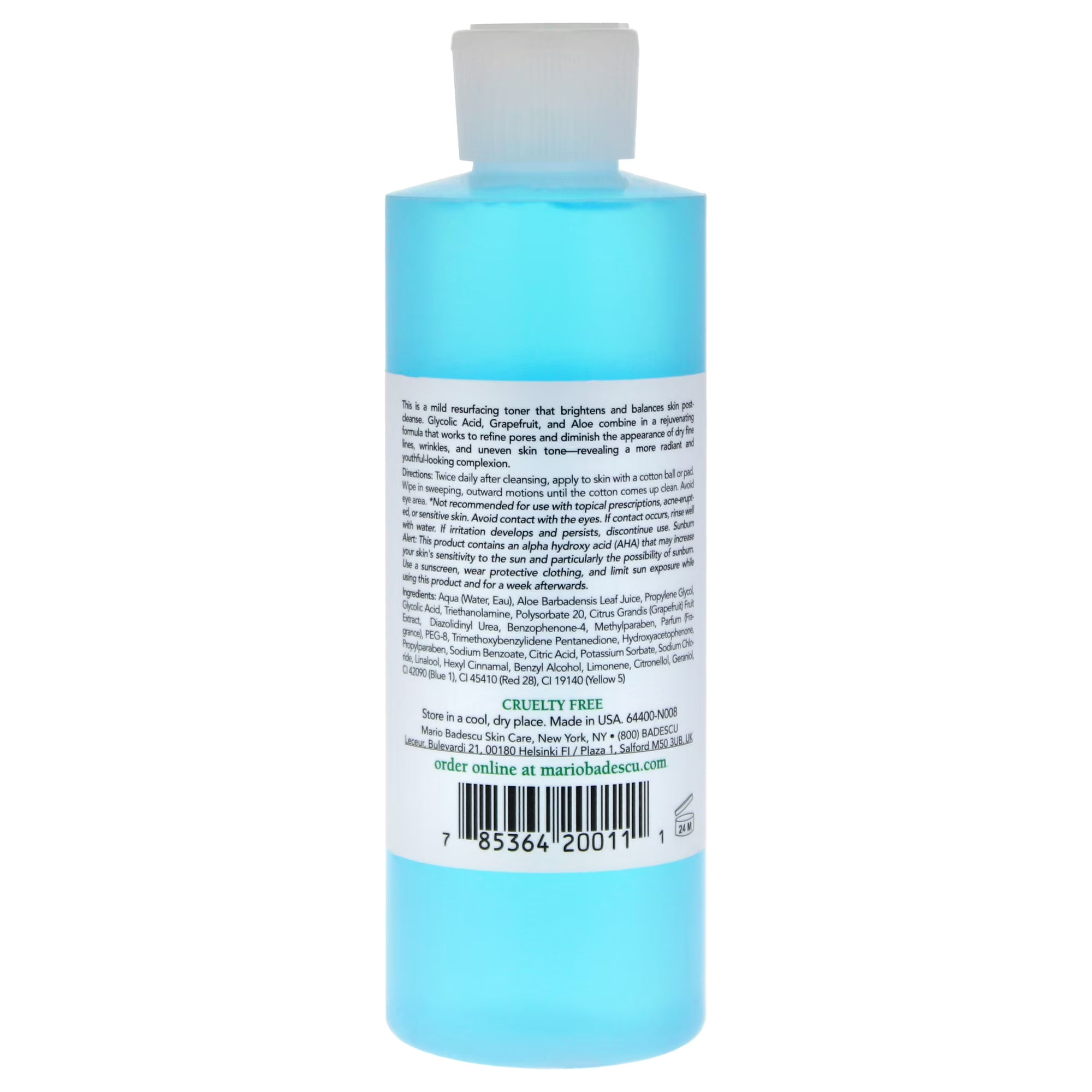 Mario Badescu Glycolic Acid Facial Toner Skin Care, 8 oz