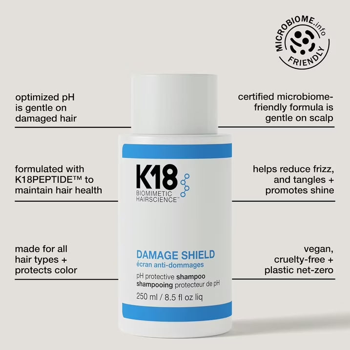 Damage Shield PH Protective Shampoo by K18 Hair for Unisex - 8.5 oz Shampoo