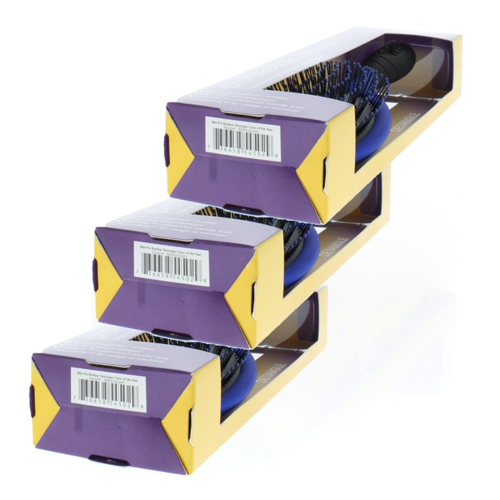 Wet Brush Pro Backbar Detangler Royal Blue Model# BWP830GXRY (3 Pack)