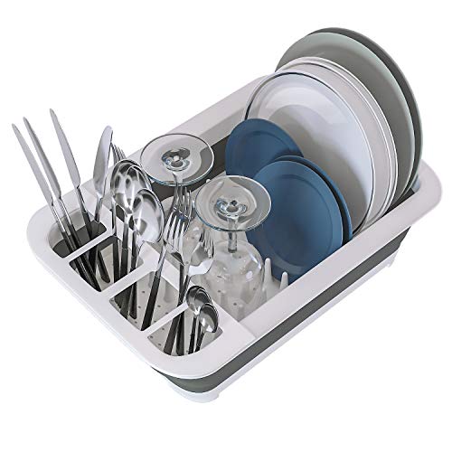 Portable Dish Drying Rack, White
