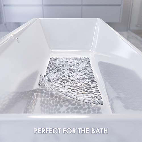 Pebble Bath Mat for Bathtub Grip and Shower Mats 35x16