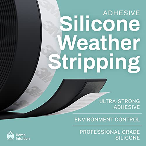 Self-Stick Silicone Door Seal Strip - 33 Feet
