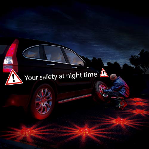 Home Intuition LED Road Flares Emergency Beacon Safety Flare Flashing Warning Light for Car Truck Boat with Hook and Magnetic Base