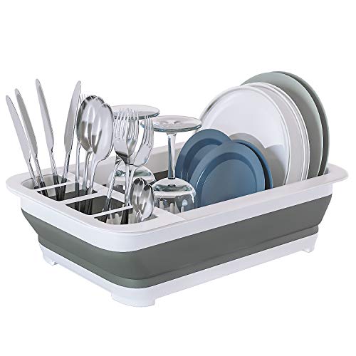 Portable Dish Drying Rack, White