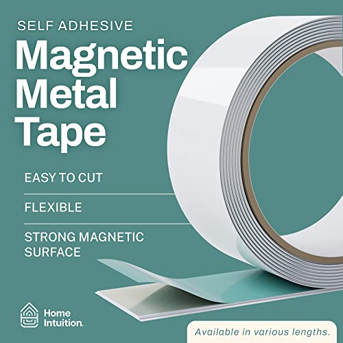 Home Intuition Self Stick Flexible Steel Metal Tape Roll for Magnets
