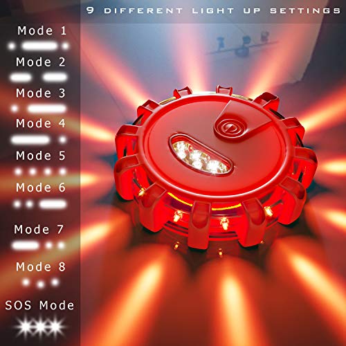 LED Road Flares, Hook, Magnetic