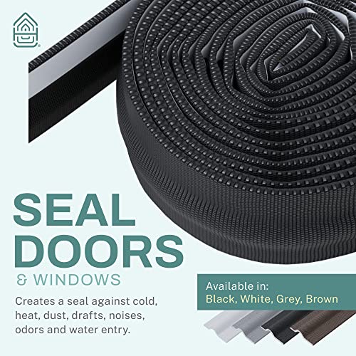 Home Intuition Sliding Door Gap Filler & Window Draft Stopper - 33 feet Weatherstripping Self Adhesive Foam Seal Strip 396 inches - Door Weather Stripping Door Seal & Window Seal Strip - Door Air Blocker