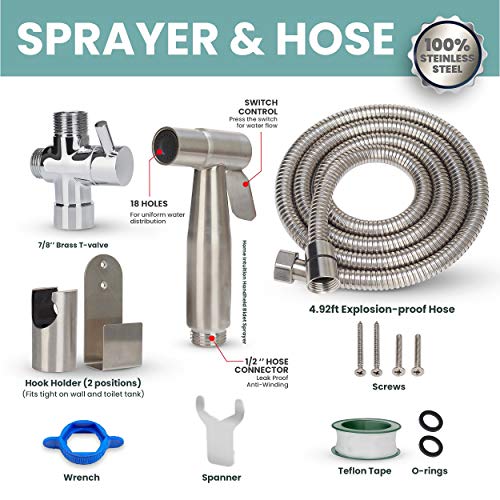Non-Electric Handheld Bidet Sprayer, 2 Pressure