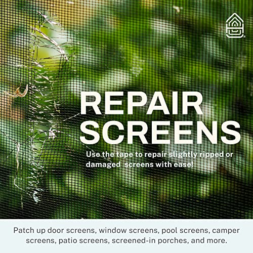 Screen Repair Tape - Fiberglass Screen Mesh for Window Screen and Door Repair - Flexible Metal to Patch, Fix & Mend Window Tears