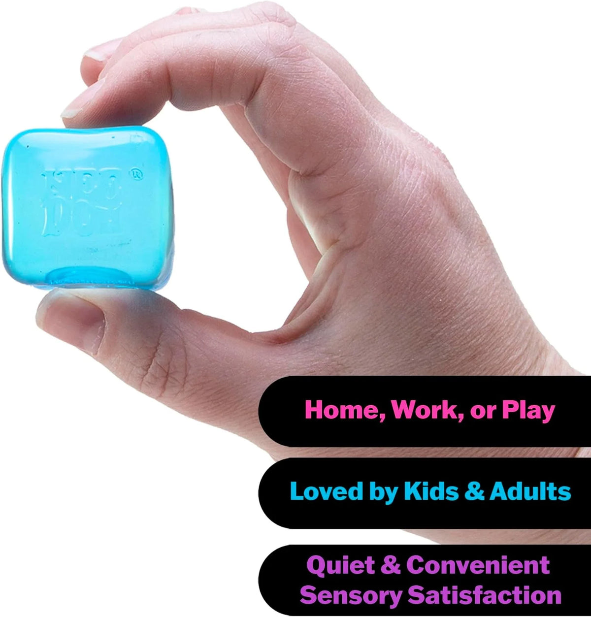 Schylling NeeDoh Nice Ice Baby - Sensory Squeeze Toy - Single Mini Nice Cube in Assorted Colors - Ages 3+ (Pack of 1)
