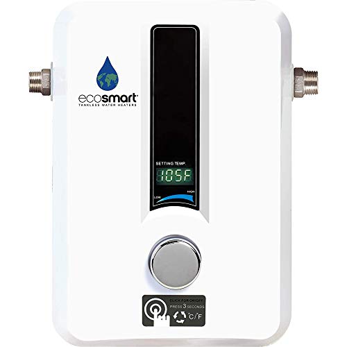 Ecosmart ECO 11 Electric Tankless Water Heater, 13KW at 240 Volts with Patented Self Modulating Technology, 12 x 8 x 4