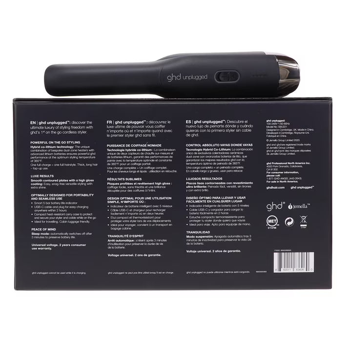 ghd Cordless Unplugged Styler Black