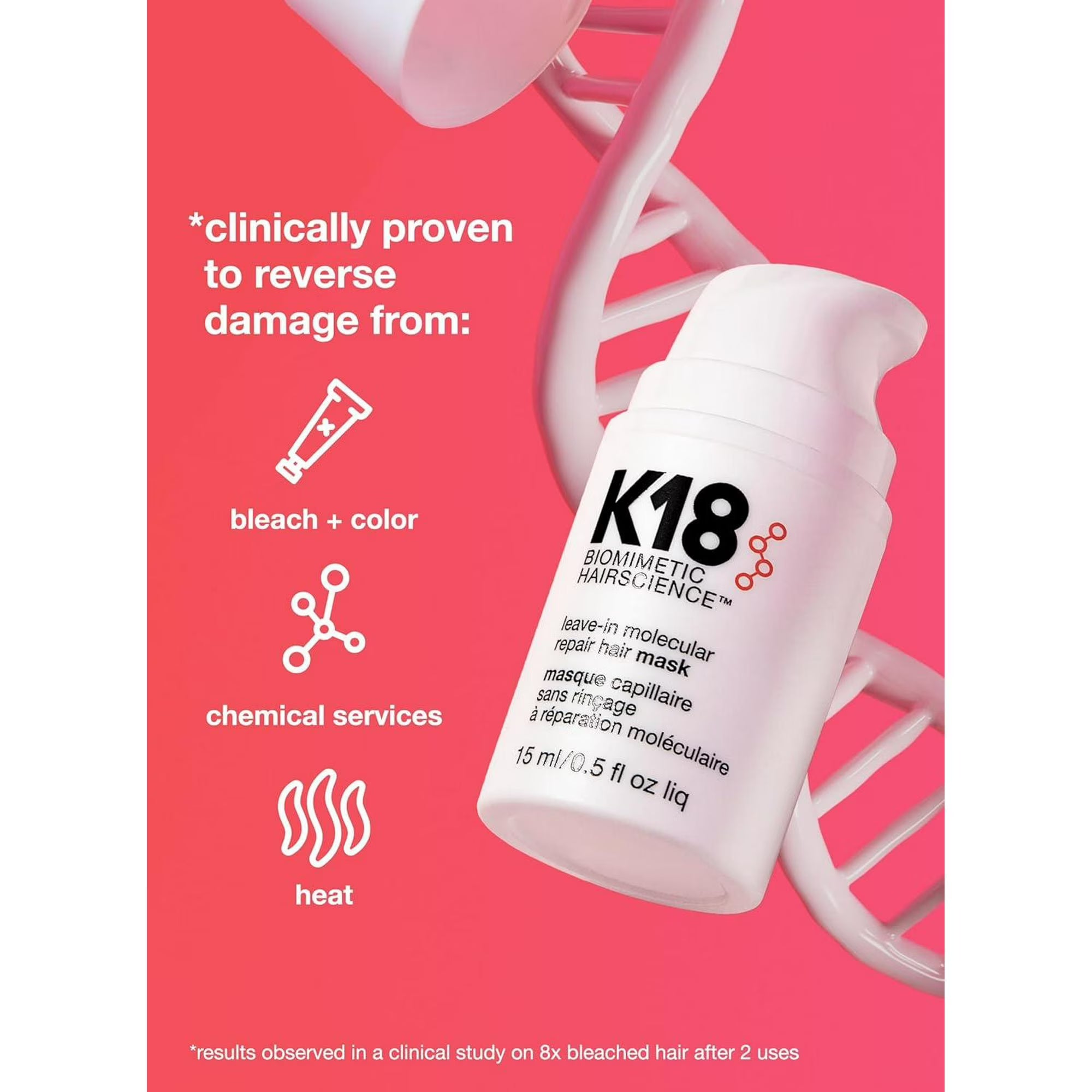 K18 Leave-In Molecular Repair Hair Mask 0.5 oz