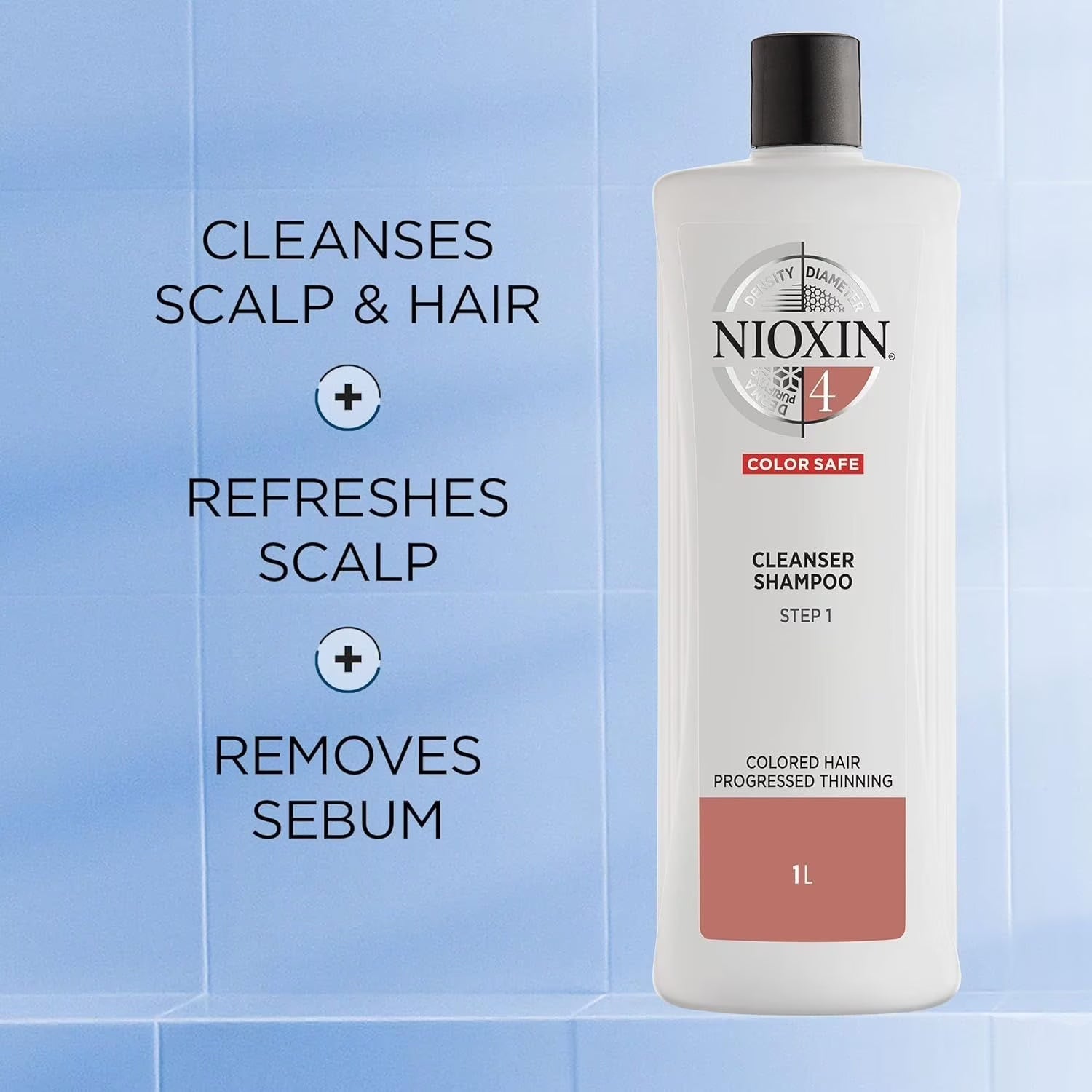 Nioxin System 4 Cleanser + Scalp Therapy 33.8oz/Liter Duo