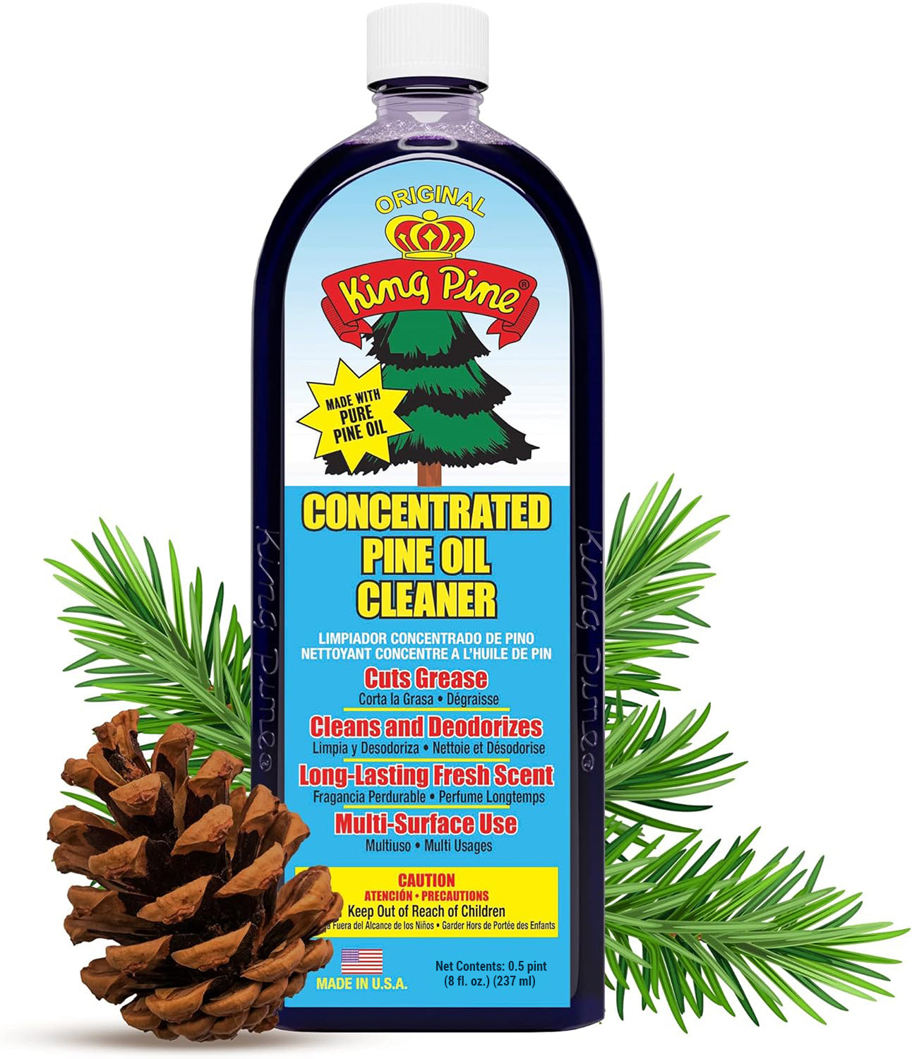 King Pine Concentrated Pine Oil Multi-Surface Cleaner Industrial Strength, Black