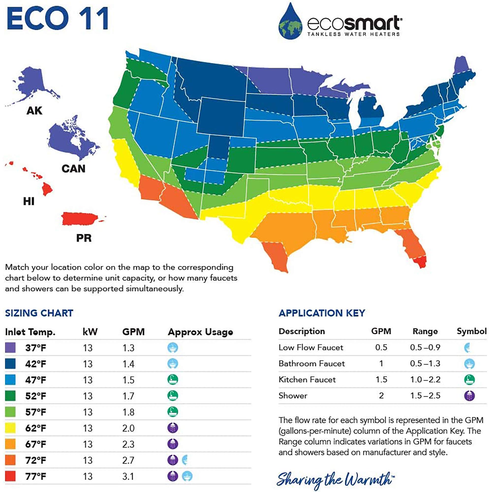 Ecosmart ECO 11 Electric Tankless Water Heater, 13KW at 240 Volts with Patented Self Modulating Technology, 12 x 8 x 4