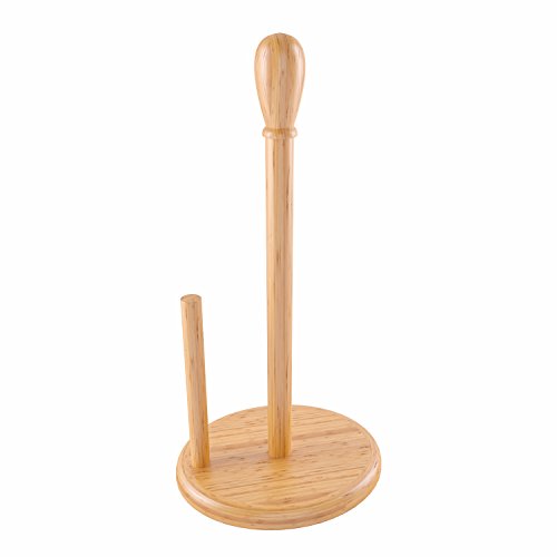 Home Intuition Counter Top Bamboo Paper Towel Holder