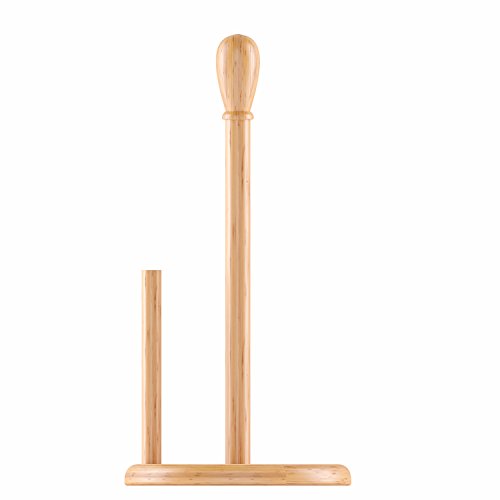 Home Intuition Counter Top Bamboo Paper Towel Holder