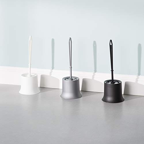 Home Basics Toilet Brush Holder, Grey