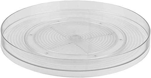 Home Intuition Clear Turntable Kitchen Organizer, 11.5 Inch, Pantry, Countertop, Bathroom