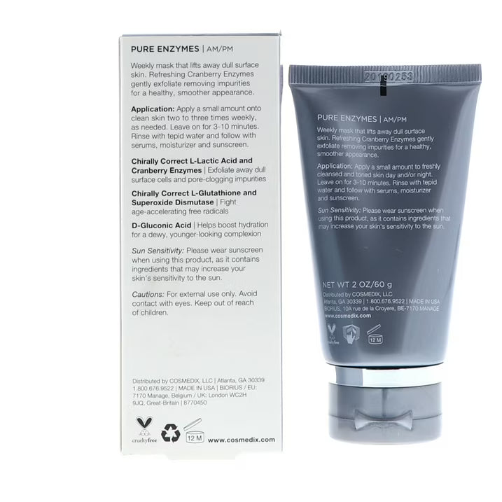 Cosmedix Pure Enzymes Cranberry Exfoliating Mask 60g/2oz