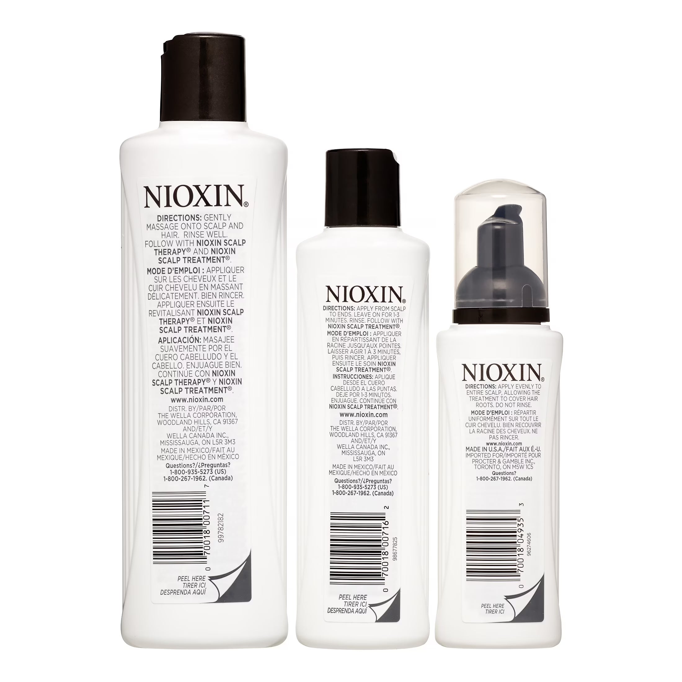 ($61 Value) Nioxin System 2 Start Kit, 3 Piece Set
