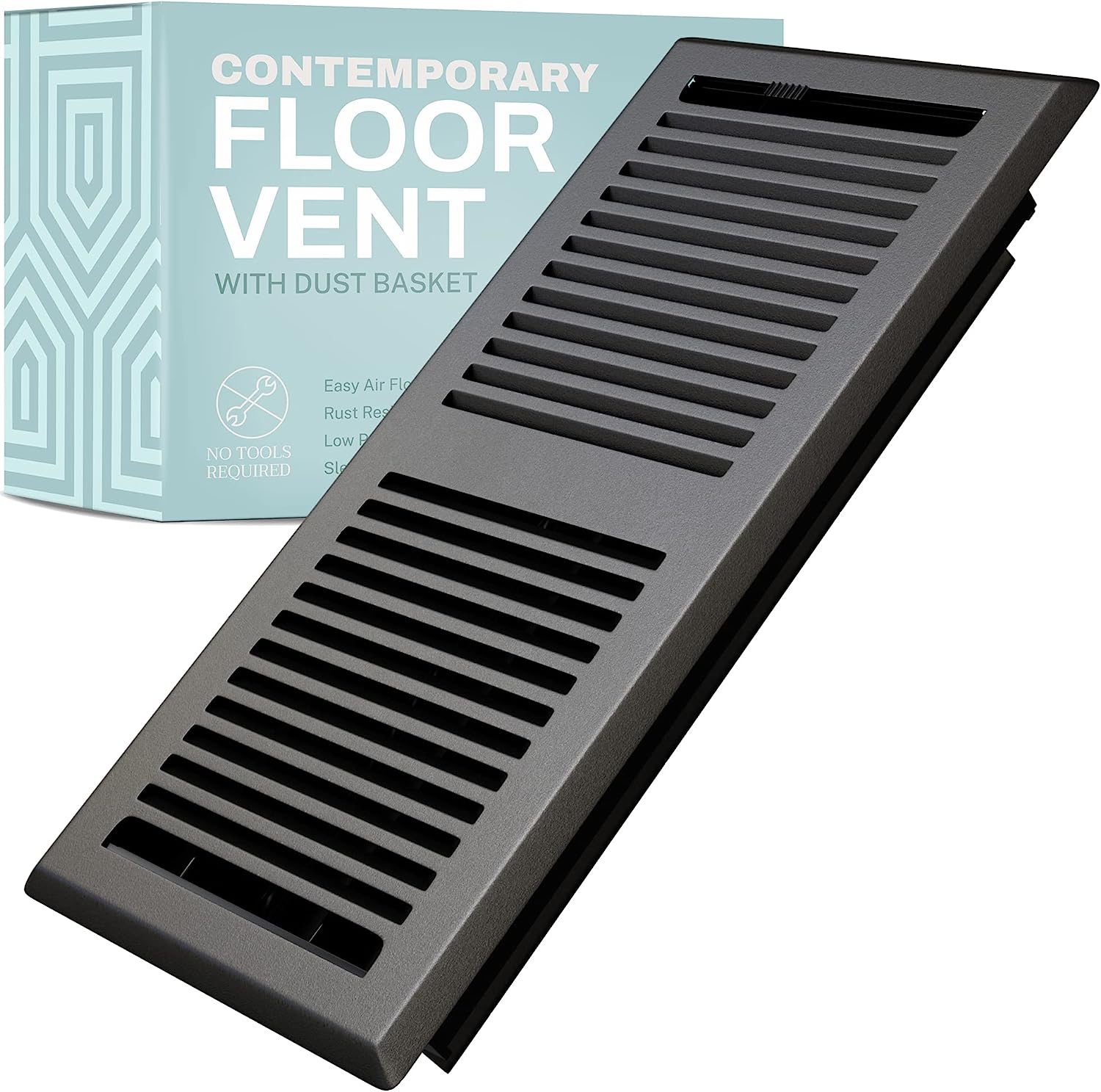 Floor Register Vent Cover with Mesh Lint Trap