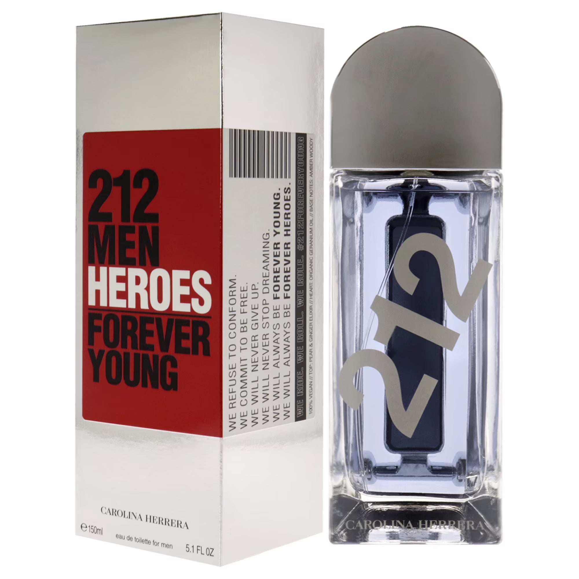 Carolina Herrera 212 Heroes Forever Young , 5.1 oz EDT Spray