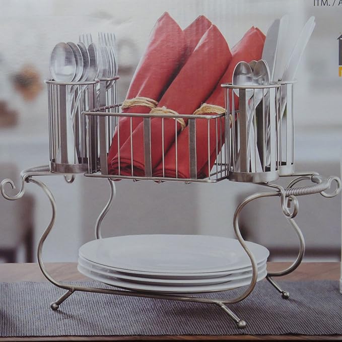 MESA Delaware Buffet Silverware Caddy Dinner Plate Holder