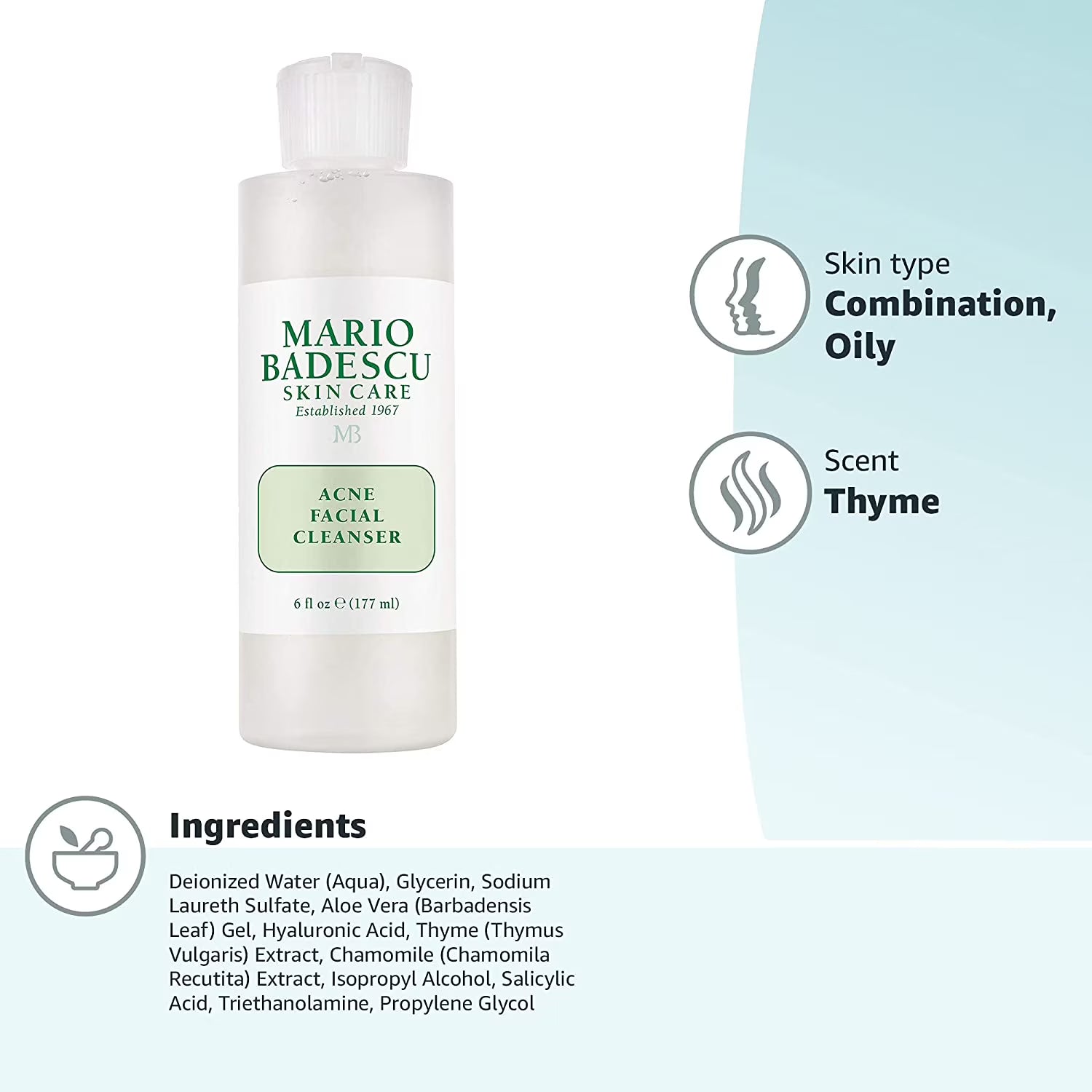 Mario Badescu Acne Facial Cleanser, with Salicylic Acid