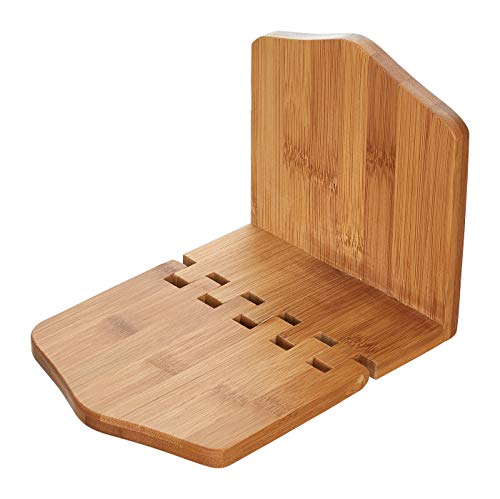 Home Intuition Expandable Paper Towel and Napkin Holder Bamboo For Large and Small Napkins Storage Dispenser