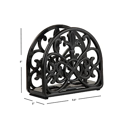 Fleur De Lis Cast Iron Napkin Holder