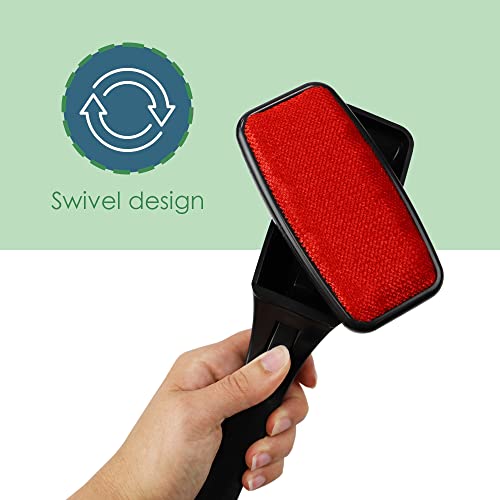 Lint Remover for Pet Hair, by Home Basics: Swiveling Lint Brushes for Clothes and Furniture | Plastic Garment Brush