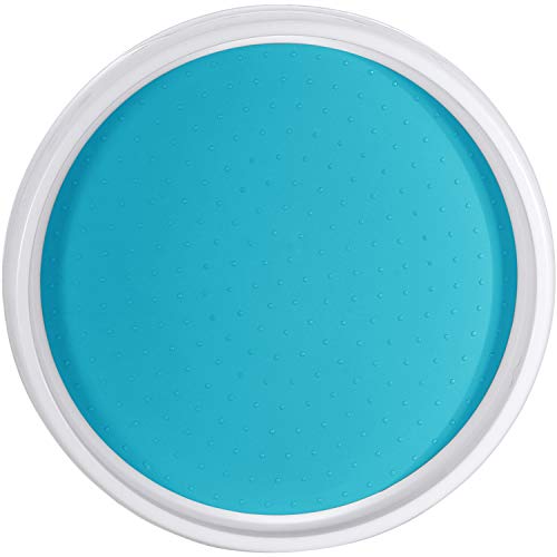 Home Intuition 2-Tier Lazy Susan Turntable with Non-Skid Surface for Pantry Cabinets, Turquoise 10-Inch