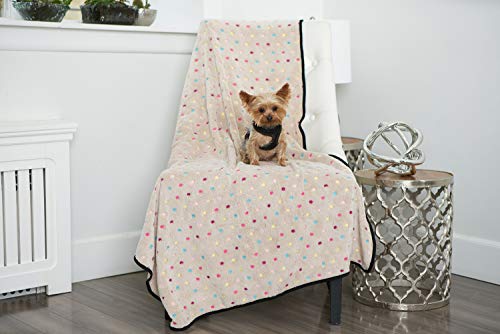 Home Intuition Pet Dog Blanket Soft Fleece Fabric 60 inches x 40 inches, Large