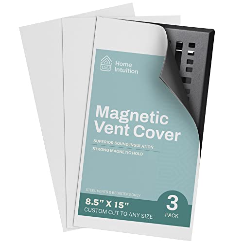 Home Intuition Thick Magnetic Vent Covers, 8x15 Inch, Ultra-Strong, Energy-Saving, 3-Pack