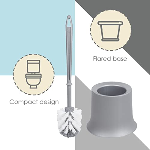 Home Basics Toilet Brush Holder, Grey