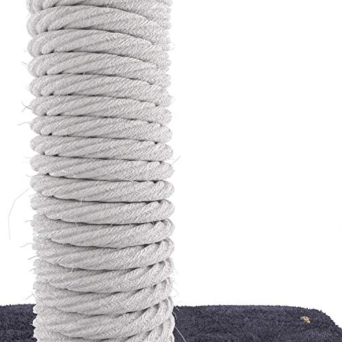 Home Intuition Cat Tree Scratching Post with Hanging Ball and Cave Play House, 22 Inches High, Grey