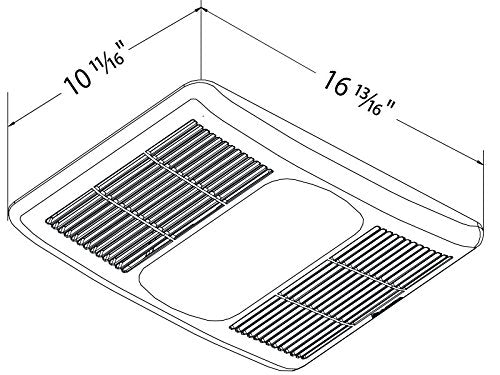 Delta BreezRadiance RAD80 80 CFM Exhaust Bath Fan with Heater