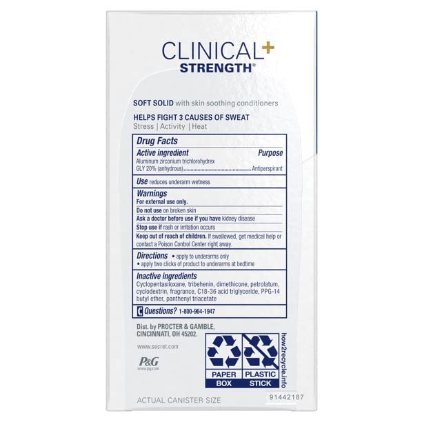 Clinical Strength Smooth Solid Deodorant, 1.6 Oz