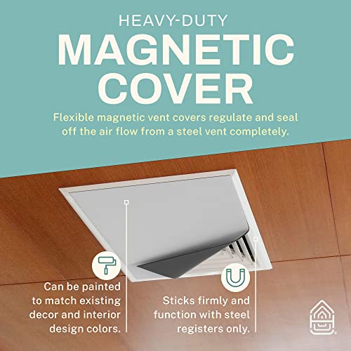 Home Intuition Thick Magnetic Vent Cover for Vents, Sidewall, Floor Registers Ultra Strong Magnets Hold Save Energy, 8-Inch x 15-Inch, 3-Pack